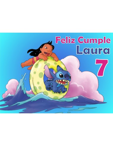 Papel de azúcar Lilo y Stitch personalizado