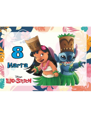 Papel de azúcar Lilo y Stitch personalizado