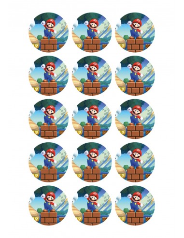 Papel de azúcar Super Mario Bros para galletas