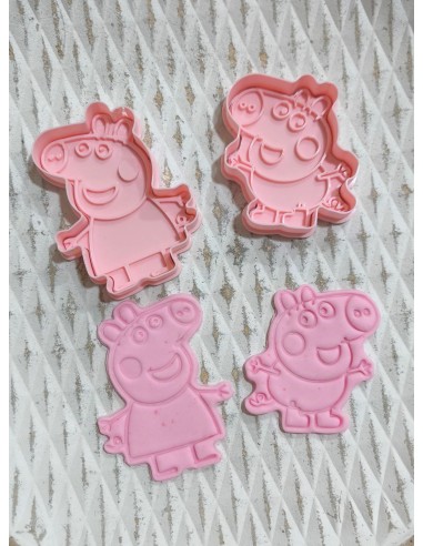 Set Cortador + marcador Peppa Pig y George